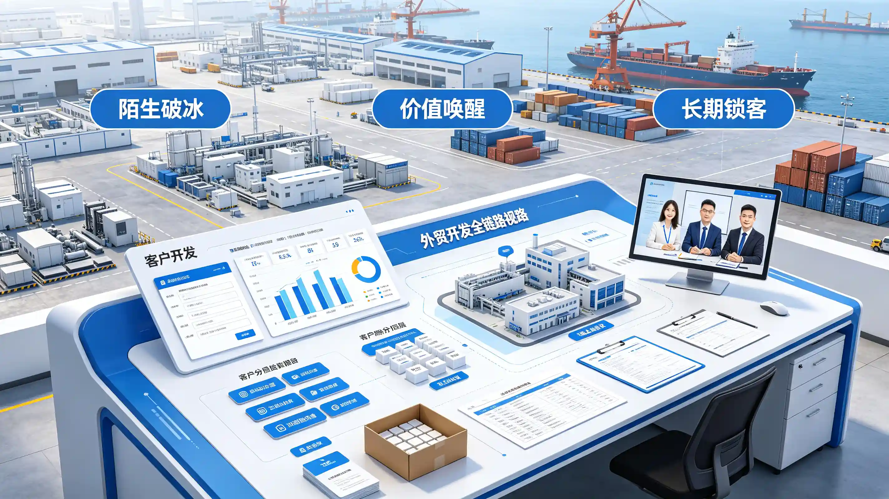 外贸 Campaign1 基础拓客 + Campaign2 高阶锁客完整全流程体系架构图.webp